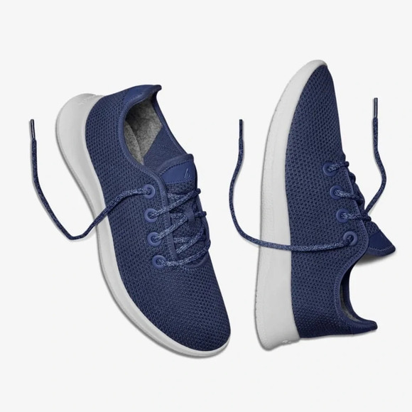 Allbirds Men's Tree Runners Marine Blue (White Sole) size 11